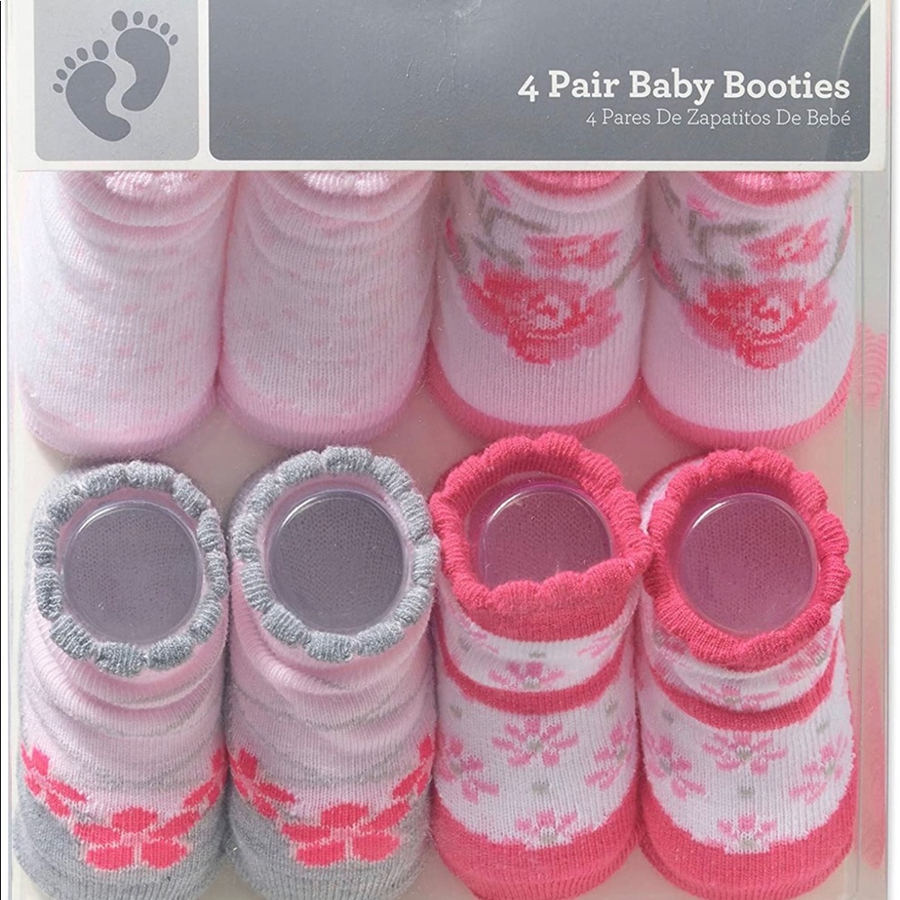 Newborn baby girl booties